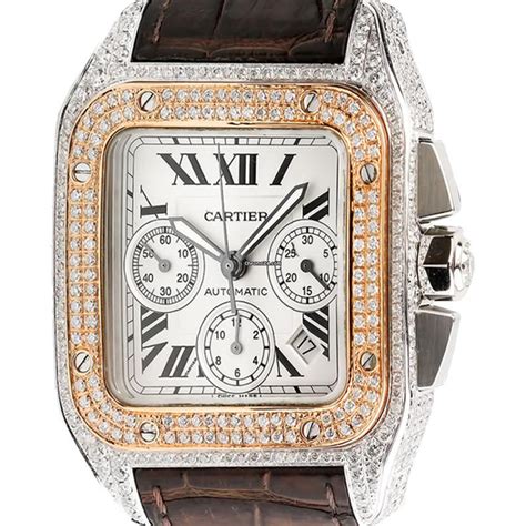 cartier santo s100|cartier santos 100 diamond price.